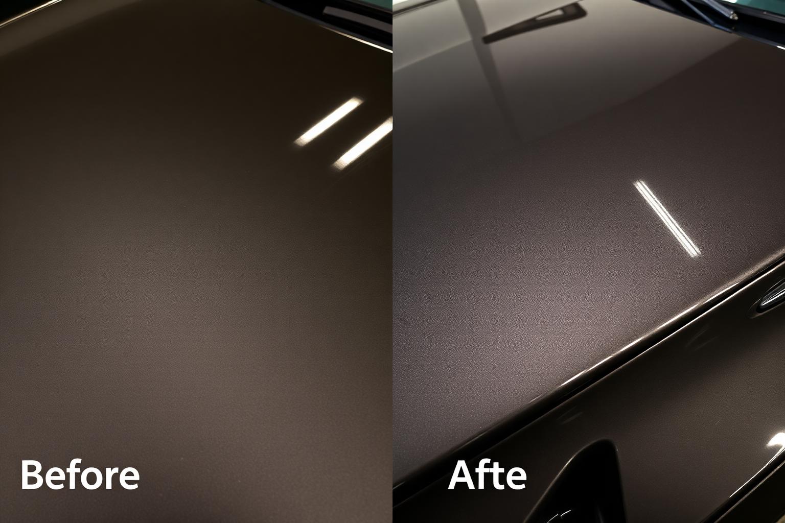 Before and after paint correction